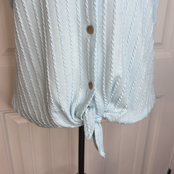 Weatherproof Vintage Women's Lightweight Tie Front V-Neck Shirt Top XXL - Picture 3 of 10